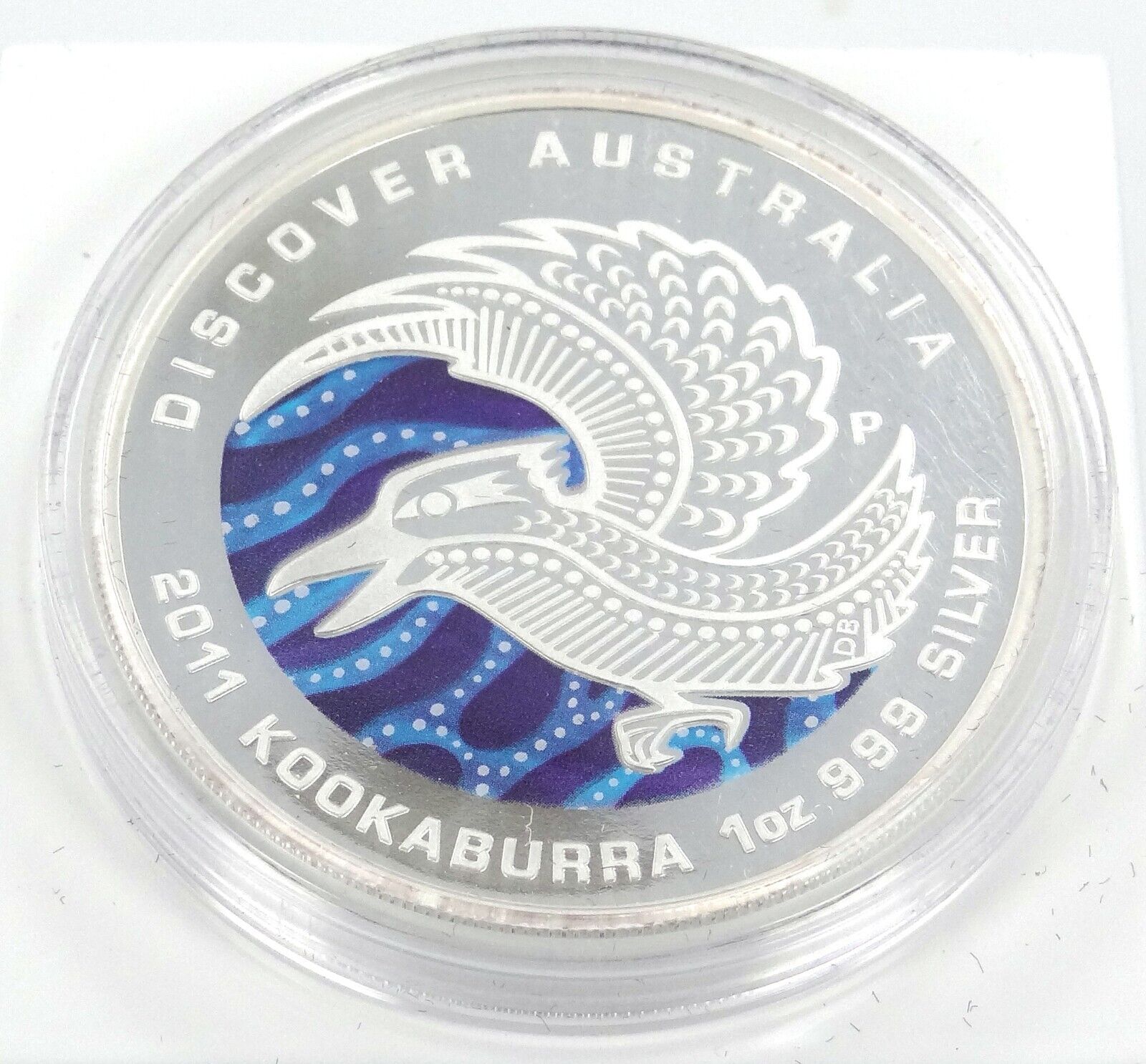 1 Oz Silver Coin 2011 $1 Australia Discover Australia Proof Color Kookaburra-classypw.com-1