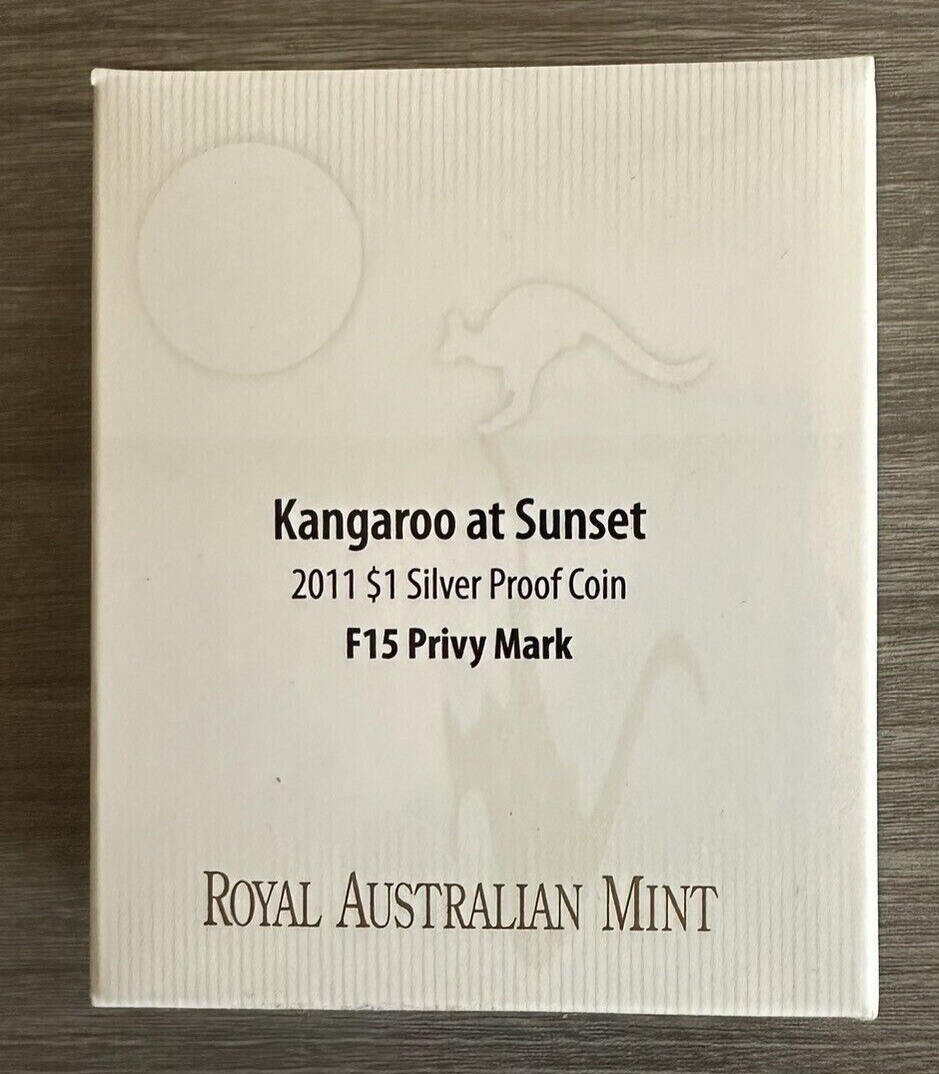 1 Oz Silver Coin 2011 Australia $1 Kangaroo at Sunset F15 Privy Mark Proof Coin-classypw.com-11