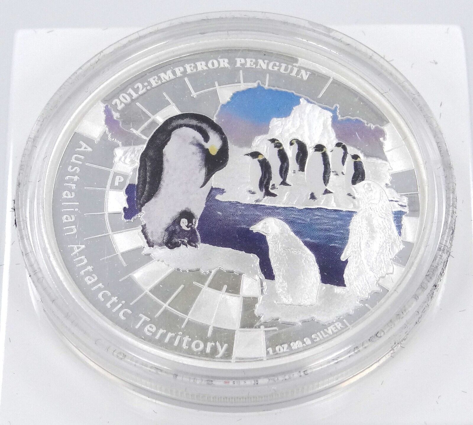 1 Oz Silver Coin 2012 $1 Australia Antarctic Territory - Emperor Penguin-classypw.com-1