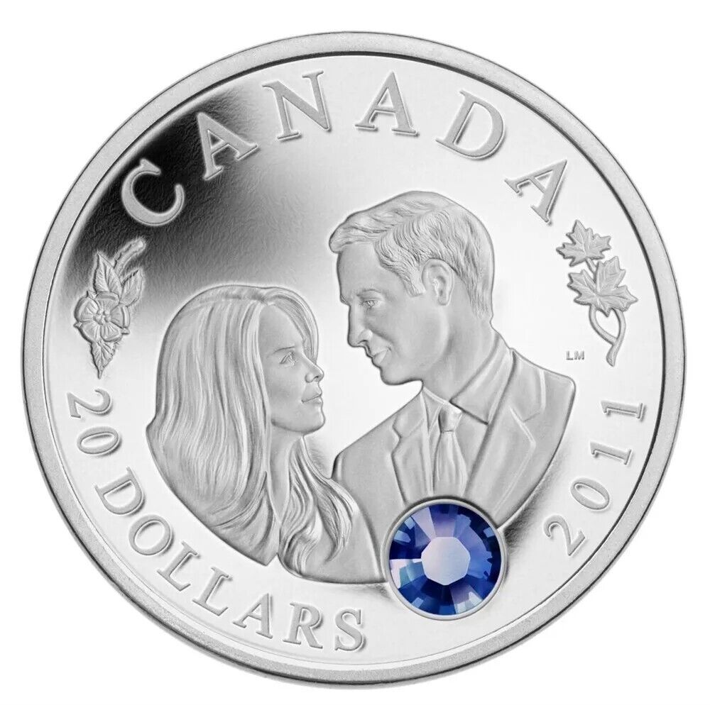 1 Oz Silver Coin 2012 Canada $20 The Wedding Celebration Prince William and Kate-classypw.com-1