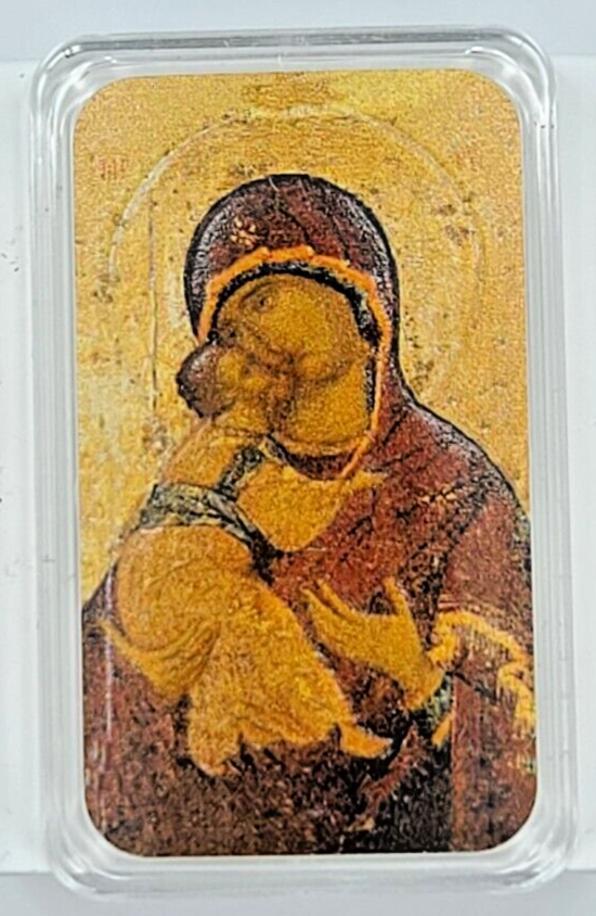 1 Oz Silver Coin 2012 Orthodox Shrines Andrei Rublev Icon The Virgin of Vladimir