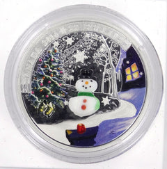 1 Oz Silver Coin 2014 $20 Canada Murano Italy Venetian Glass Snowman C -  classypw.com