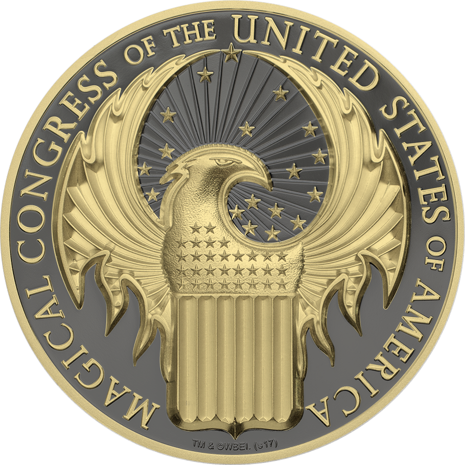 1 Oz Silver Coin 2017 Fantastic Beast Magical Congress of the USA Ruthenium Gold-classypw.com-1