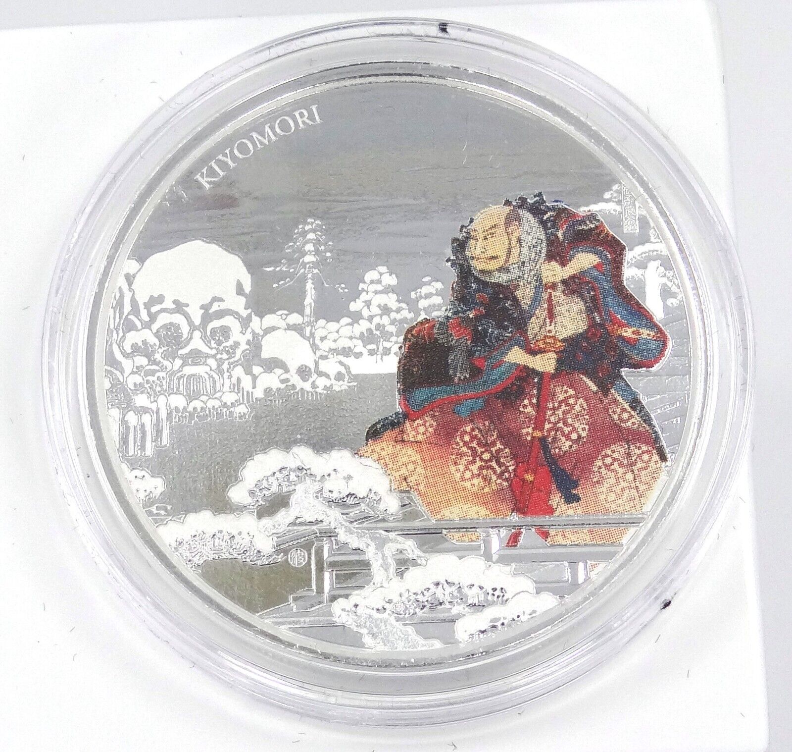 1 Oz Silver Coin 2018 $1 Fiji Scottsdale Mint Samurai Archives Colored Kiyomori-classypw.com-1