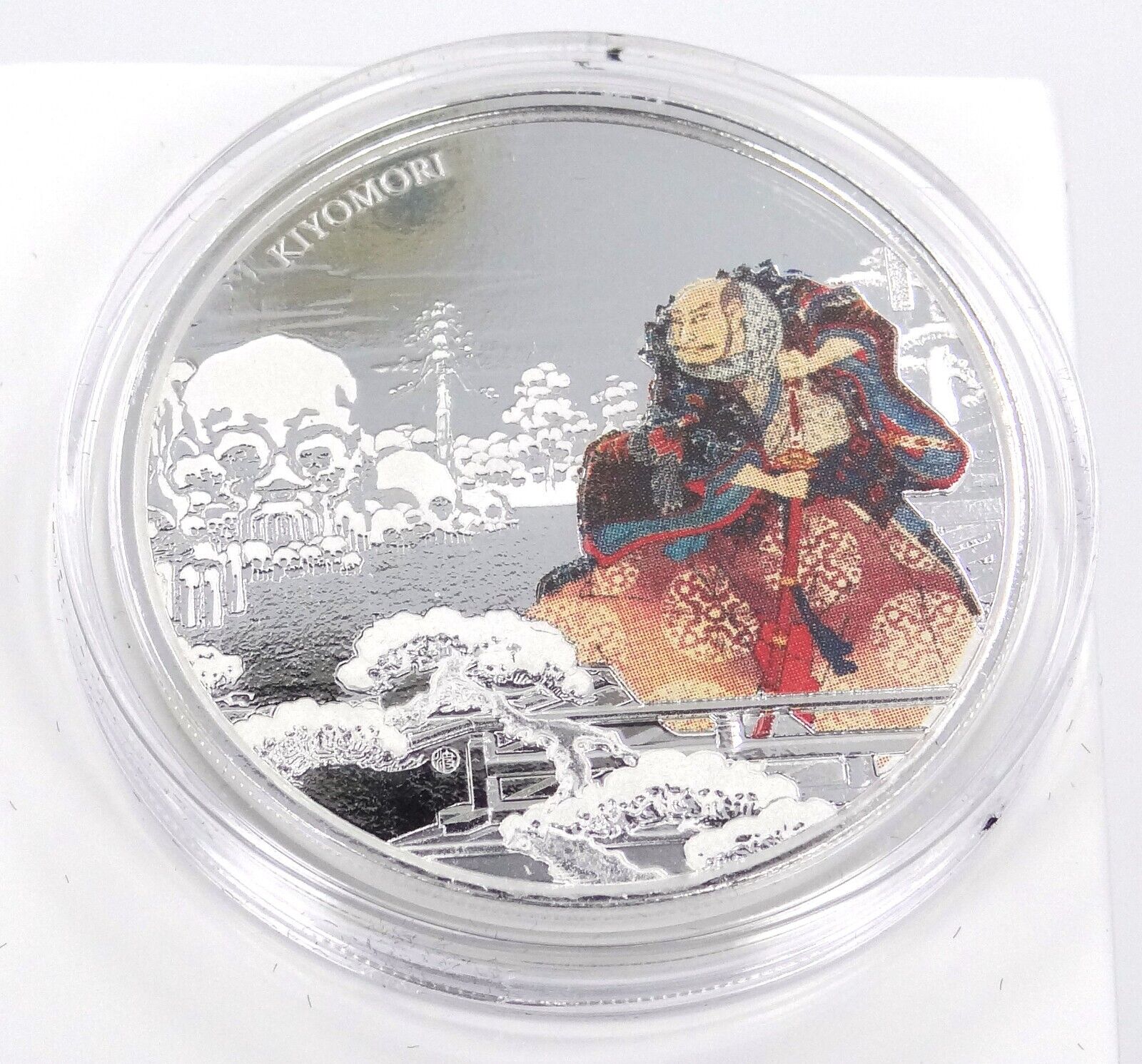 1 Oz Silver Coin 2018 $1 Fiji Scottsdale Mint Samurai Archives Colored Kiyomori-classypw.com-3