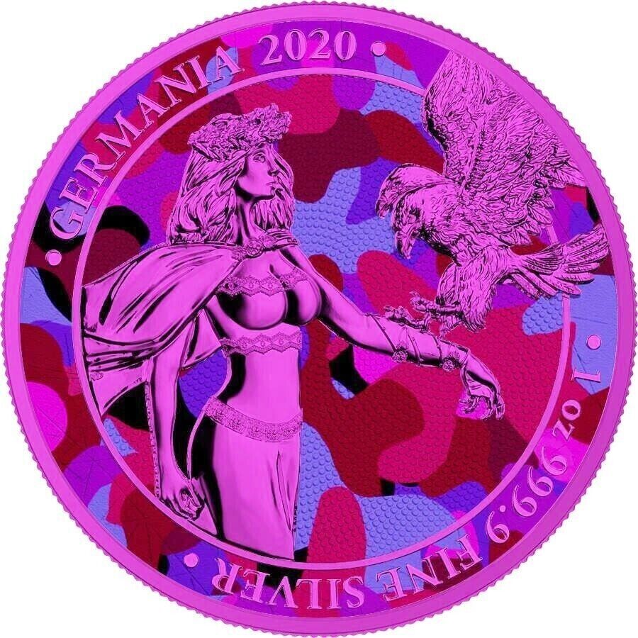 1 Oz Silver Coin 2020 5 Mark Germania Camouflage Edition - Aida-classypw.com-1