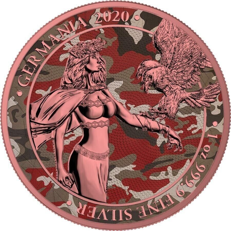 1 Oz Silver Coin 2020 5 Mark Germania Camouflage Edition - Barbarossa-classypw.com-1