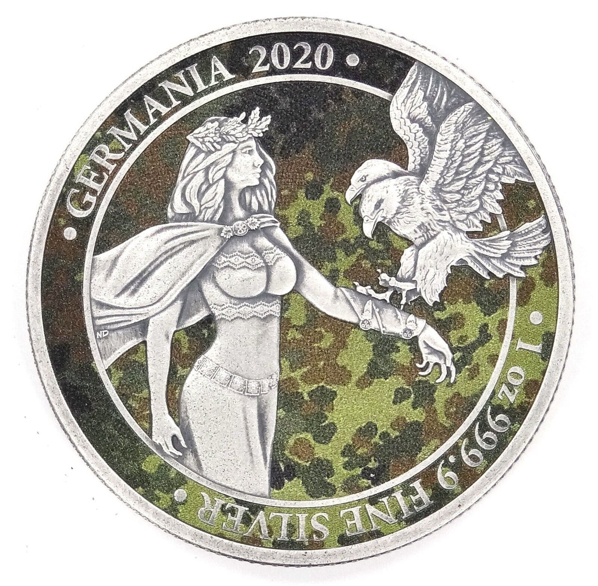 1 Oz Silver Coin 2020 5 Mark Germania Camouflage Edition - Berlin-classypw.com-1