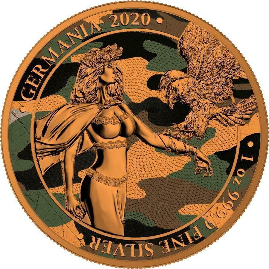 1 Oz Silver Coin 2020 5 Mark Germania Camouflage Edition - Lhasa-classypw.com-1