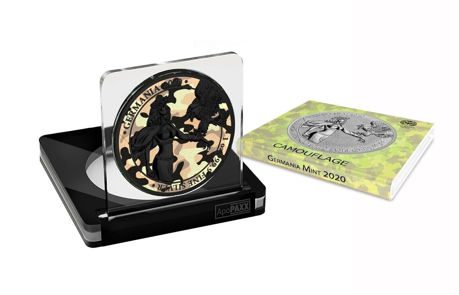 1 Oz Silver Coin 2020 5 Mark Germania Camouflage Edition - NTH. Africa-classypw.com-3