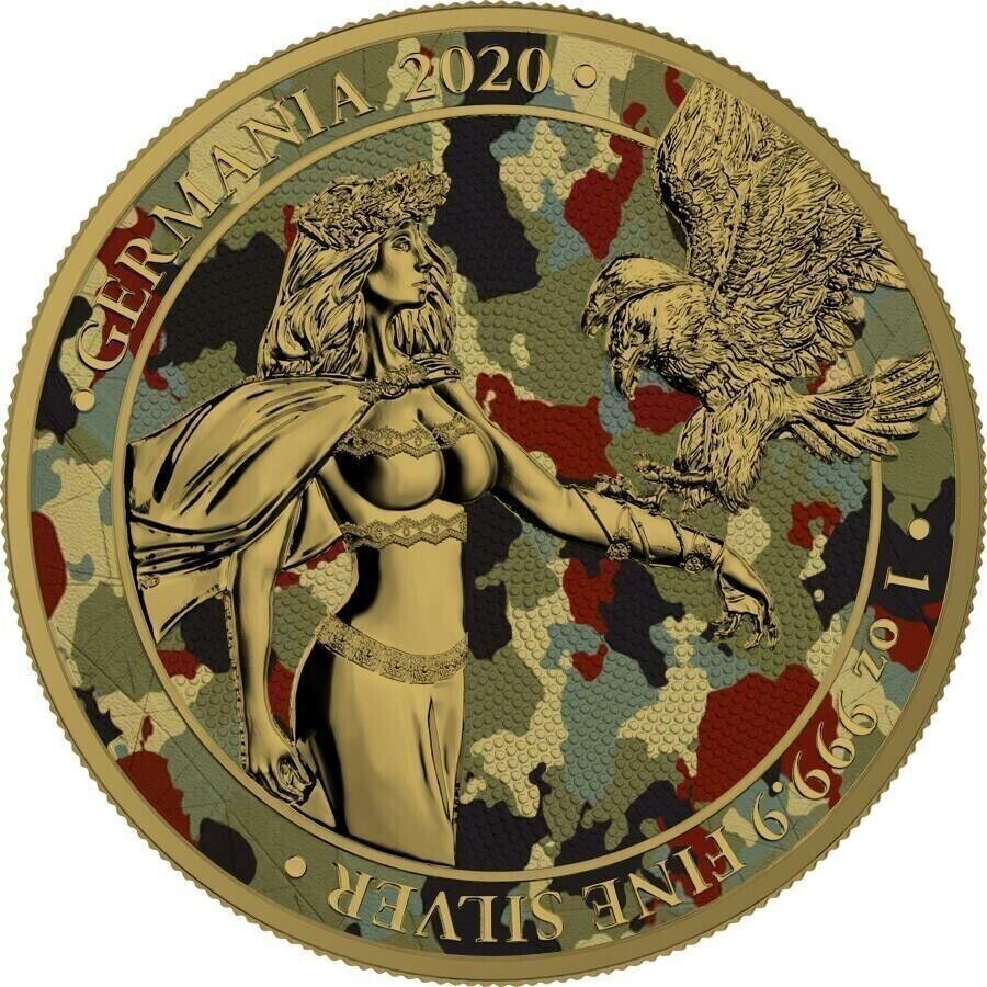 1 Oz Silver Coin 2020 5 Mark Germania Camouflage Edition - Stalingrad-classypw.com-1