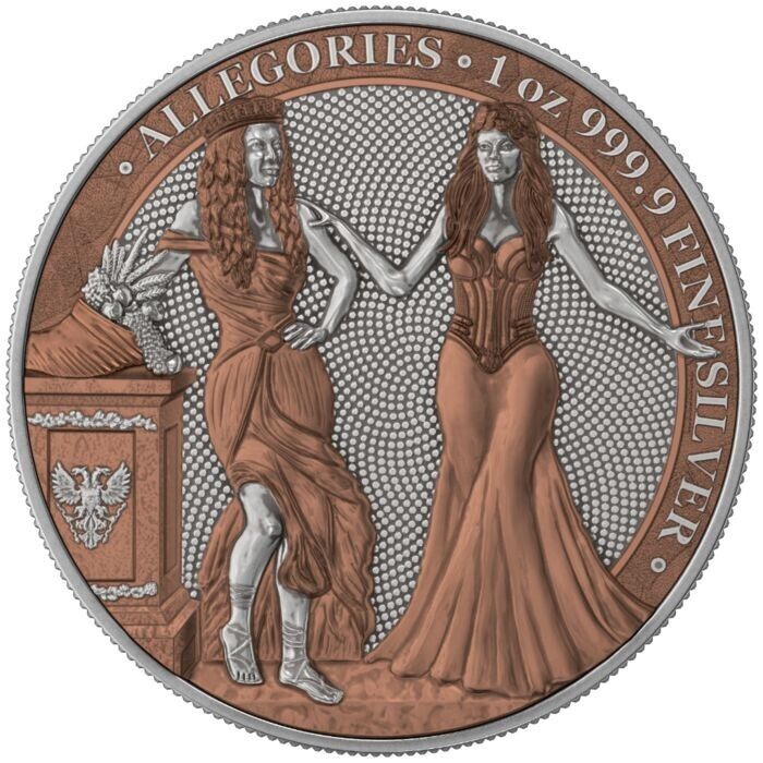 1 Oz Silver Coin 2020 5 Mark Italia &amp; Germania Allegories - Copper Silver Round-classypw.com-1