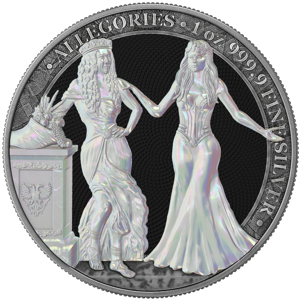 1 Oz Silver Coin 2020 5 Mark Italia &amp; Germania Allegories - Holo Silver Round-classypw.com-1