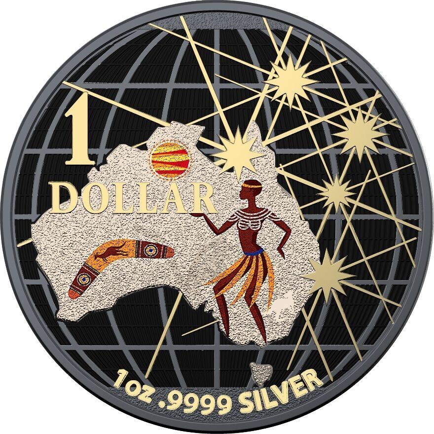 1 Oz Silver Coin 2020 Australia $1 Beneath the Southern Skies - Aboriginals-classypw.com-1