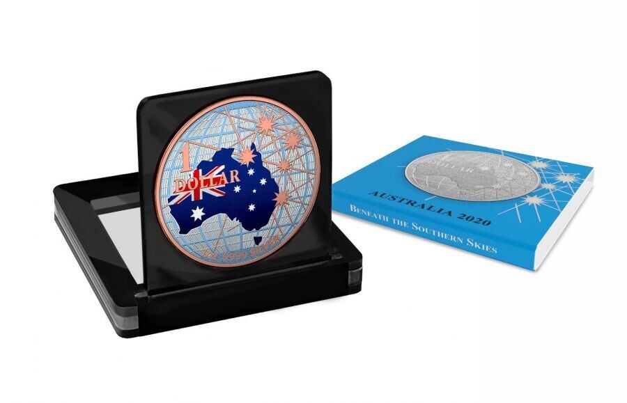 1 Oz Silver Coin 2020 Australia $1 Beneath the Southern Skies - The Flag-classypw.com-3