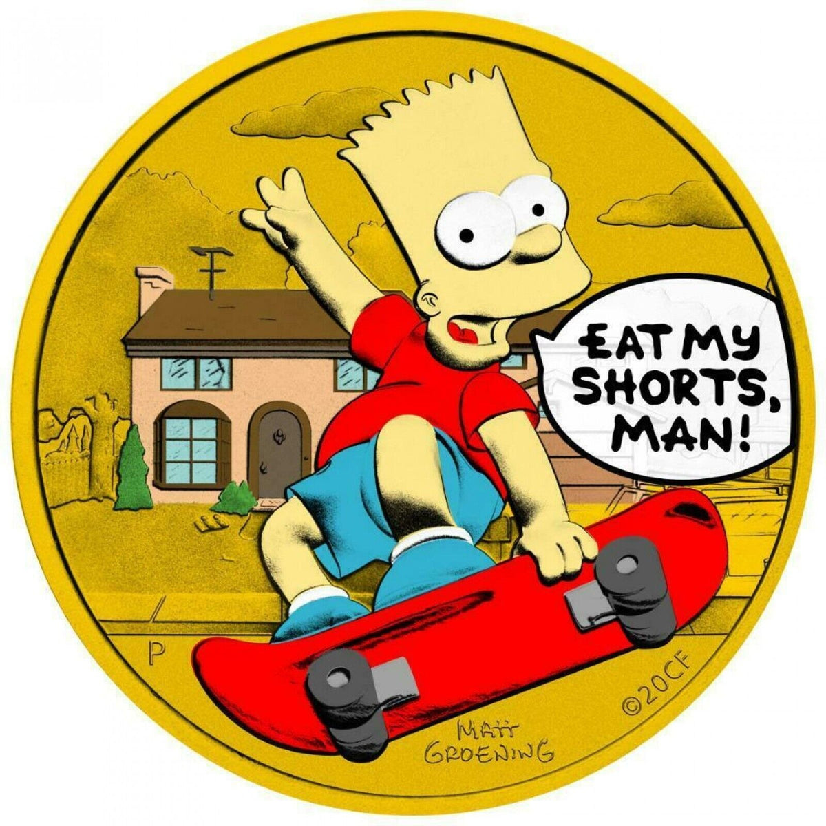 1 Oz Silver Coin 2020 Tuvalu $1 The Simpsons - Bart Simpson Eat My Shorts Man-classypw.com-1