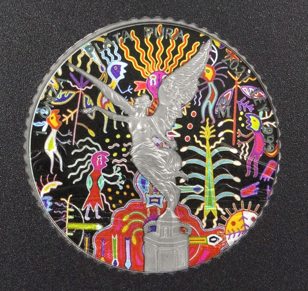 1 Oz Silver Coin 2021 Mexico Libertad Huichol Art Silver Coin #3-classypw.com-1