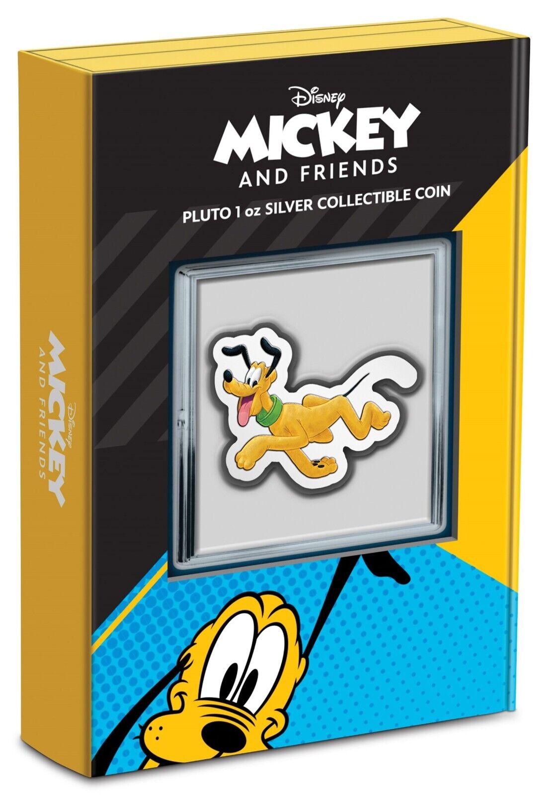 1 Oz Silver Coin 2021 Niue Mickey & Friends Pluto Silver Colorized Shaped Proof