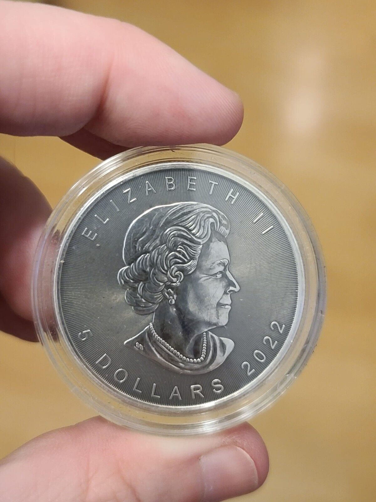 1 Oz Silver Coin 2022 $5 Canada Maple Leaf Real Wood Maple Leaf - Bronze-classypw.com-2