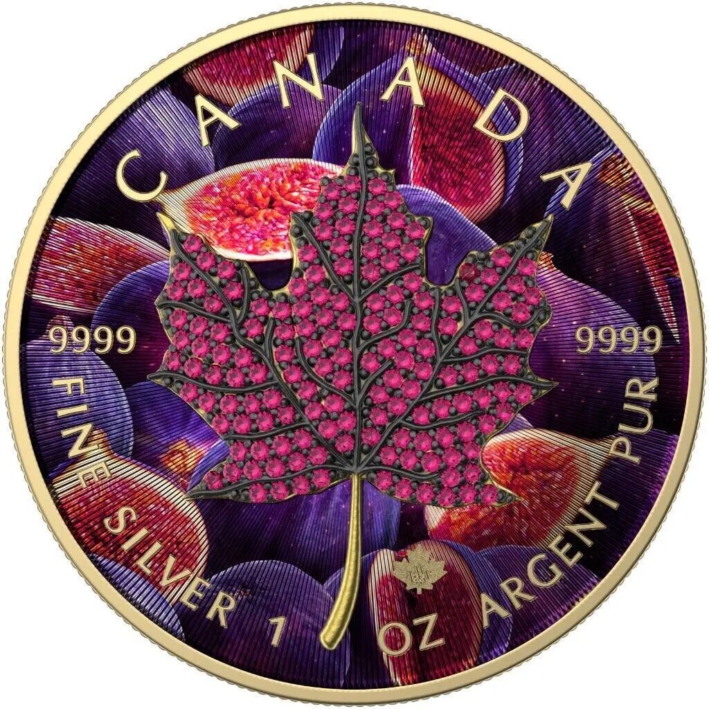 1 Oz Silver Coin 2022 Canada $5 Maple Leaf Seasons August 