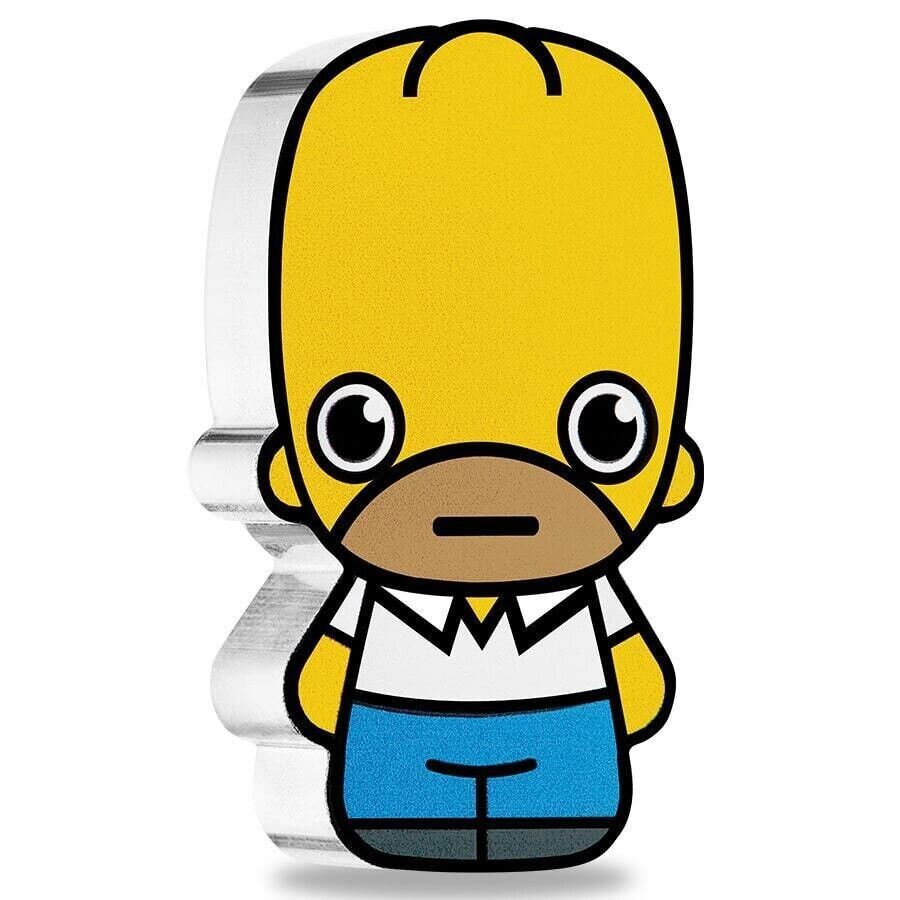 1 Oz Silver Coin 2022 Tuvalu $1 The Simpsons Mini Shaped Coin - Homer Simpson-classypw.com-4