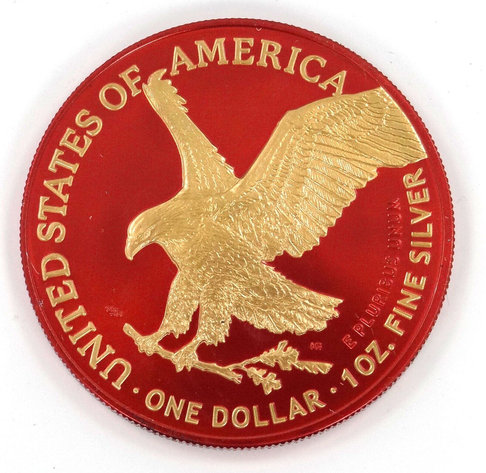 1 Oz Silver Coin 2022 USA $1 Liberty Eagle Paint It Red Communism 