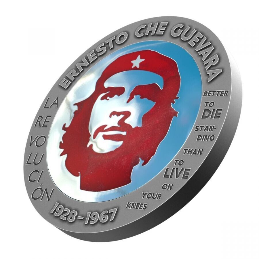 1 Oz Silver Coin 2023 Congo Ernesto Che Guevara Bernit / Steel Handmade V1-classypw.com-4