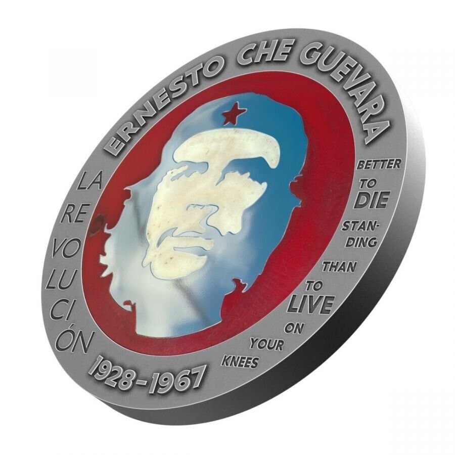 1 Oz Silver Coin 2023 Congo Ernesto Che Guevara Bernit / Steel Handmade V3-classypw.com-4