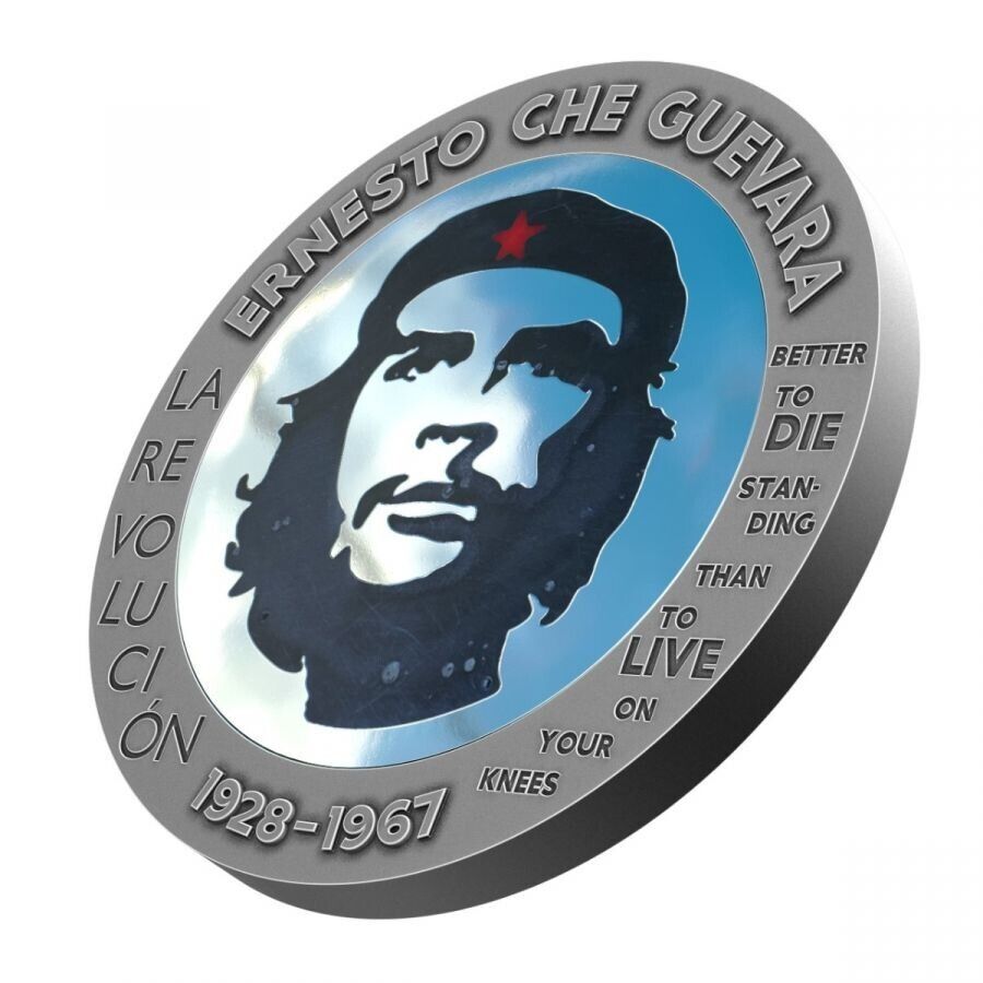 1 Oz Silver Coin 2023 Congo Ernesto Che Guevara Bernit / Steel Handmade V4-classypw.com-4