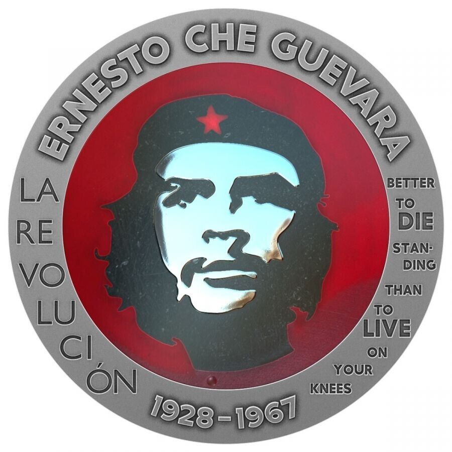 1 Oz Silver Coin 2023 Congo Ernesto Che Guevara Bernit / Steel Handmade V5-classypw.com-3