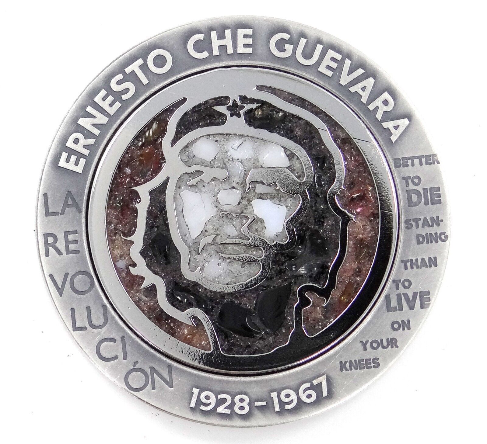 1 Oz Silver Coin 2023 Congo Ernesto Che Guevara Glass Mosaic 