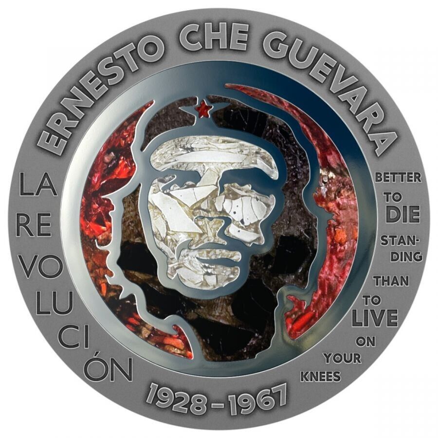 1 Oz Silver Coin 2023 Congo Ernesto Che Guevara Glass Mosaic 