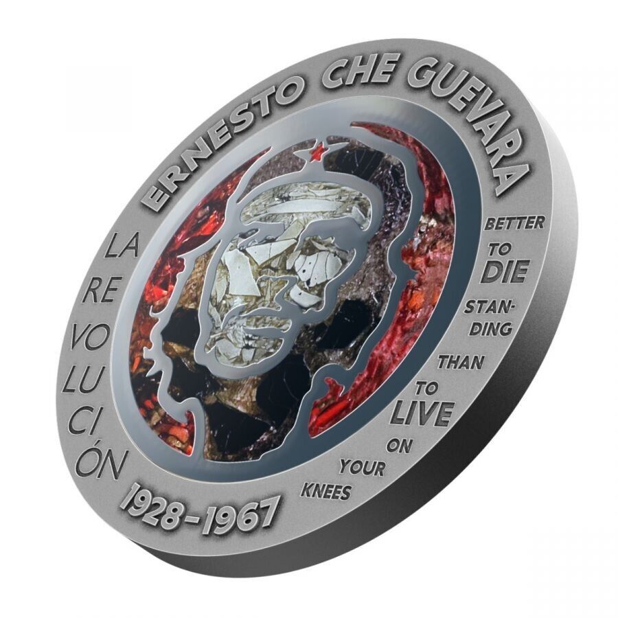 1 Oz Silver Coin 2023 Congo Ernesto Che Guevara Glass Mosaic 