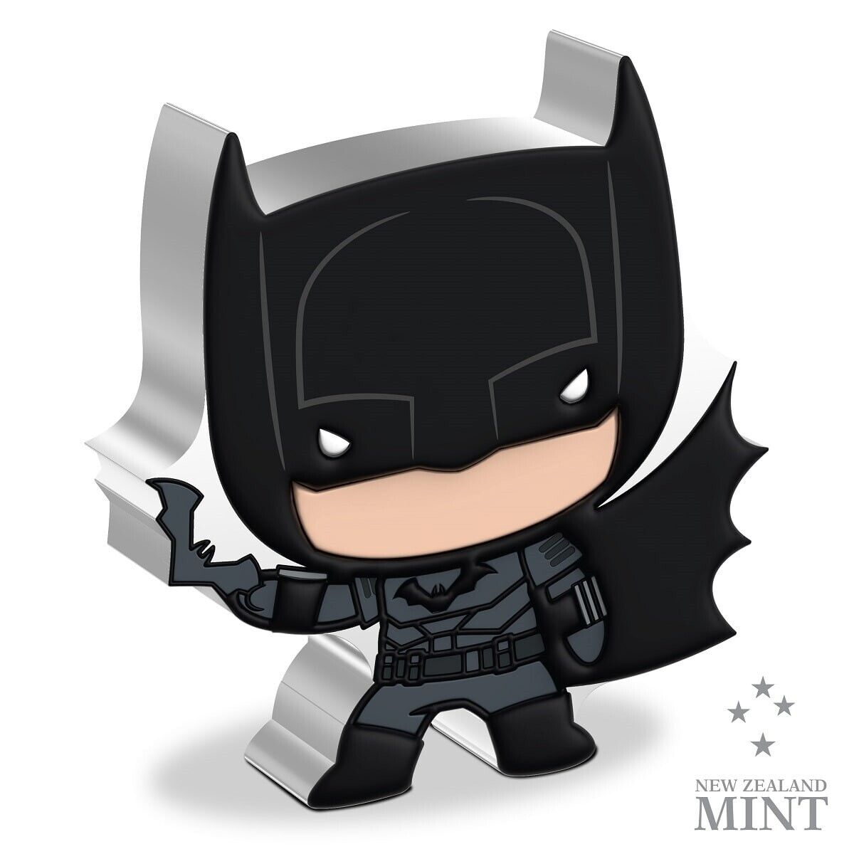 1 Oz Silver Coin 2023 Niue $2 DC Comics The Batman – Batman Shaped Chibi Coin