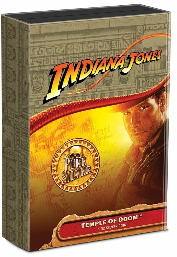 1 Oz Silver Coin 2023 Niue $2 Indiana Jones and the Temple of Doom Poster Coin