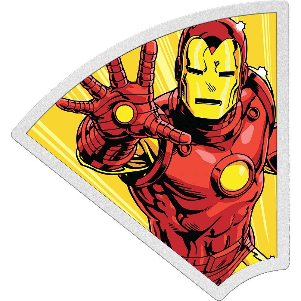 1 Oz Silver Coin 2023 Niue $2 Marvel Avengers 60th Ann Iron Man Silver Proof