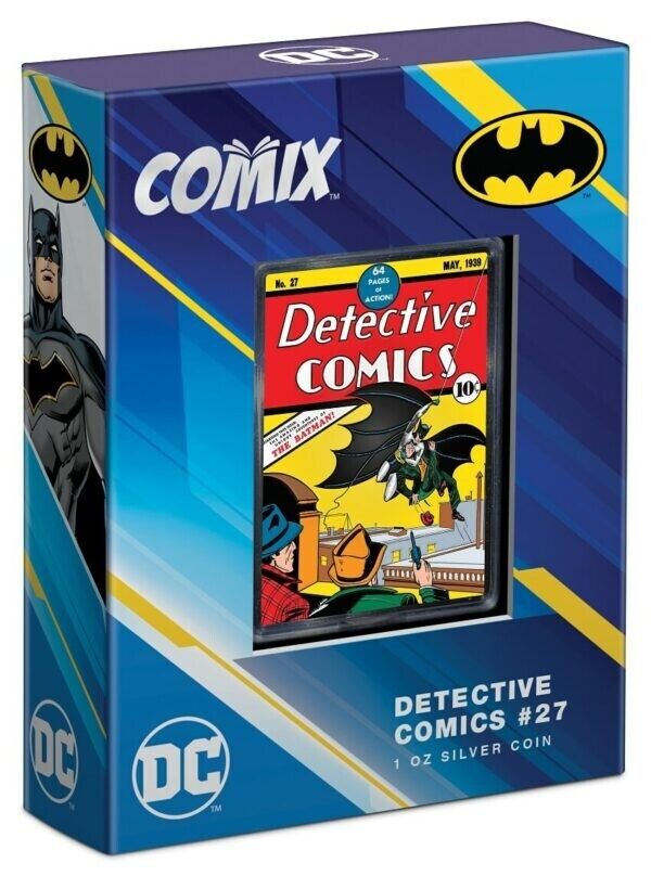 1 Oz Silver Coin 2023 Niue DC Comix Detective Comics #27 Batman Colorized Proof