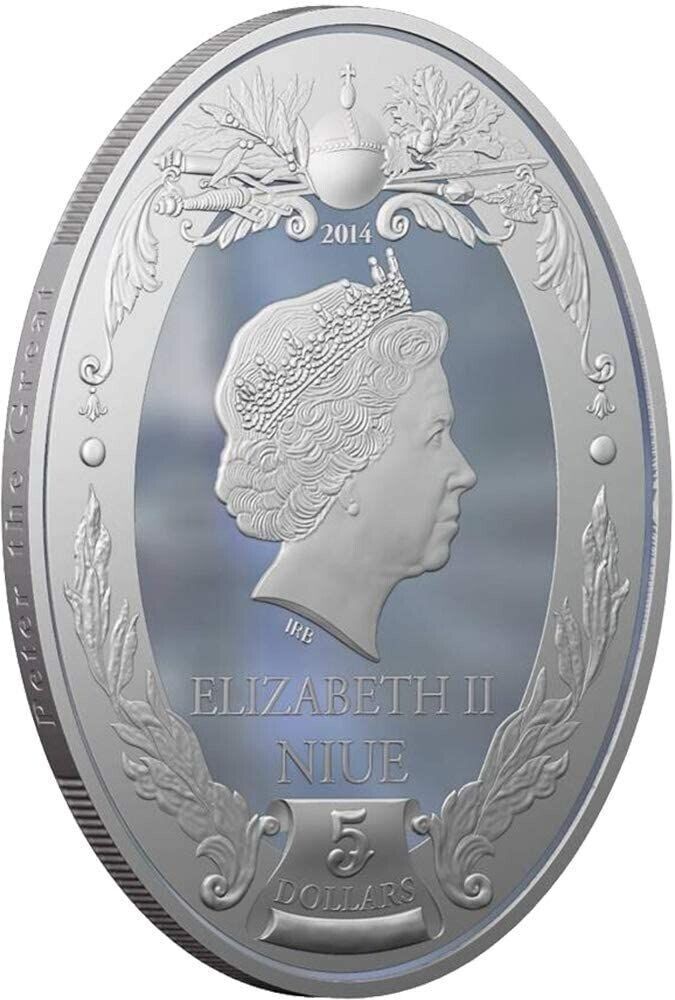 2 Oz Silver Coin 2014 Niue $5 Russian Emperors Proof Coin - Anna Ivanovna-classypw.com-5