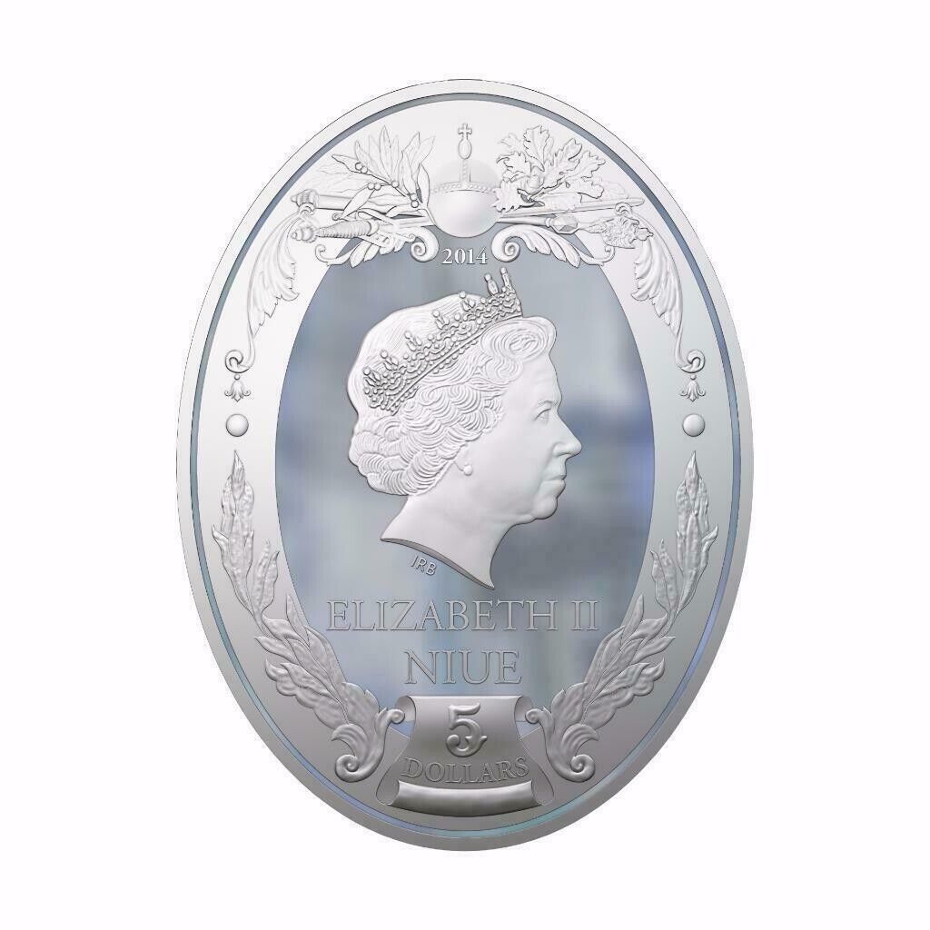 2 Oz Silver Coin 2014 Niue $5 Russian Emperors Proof Coin Catherine II The Great-classypw.com-3