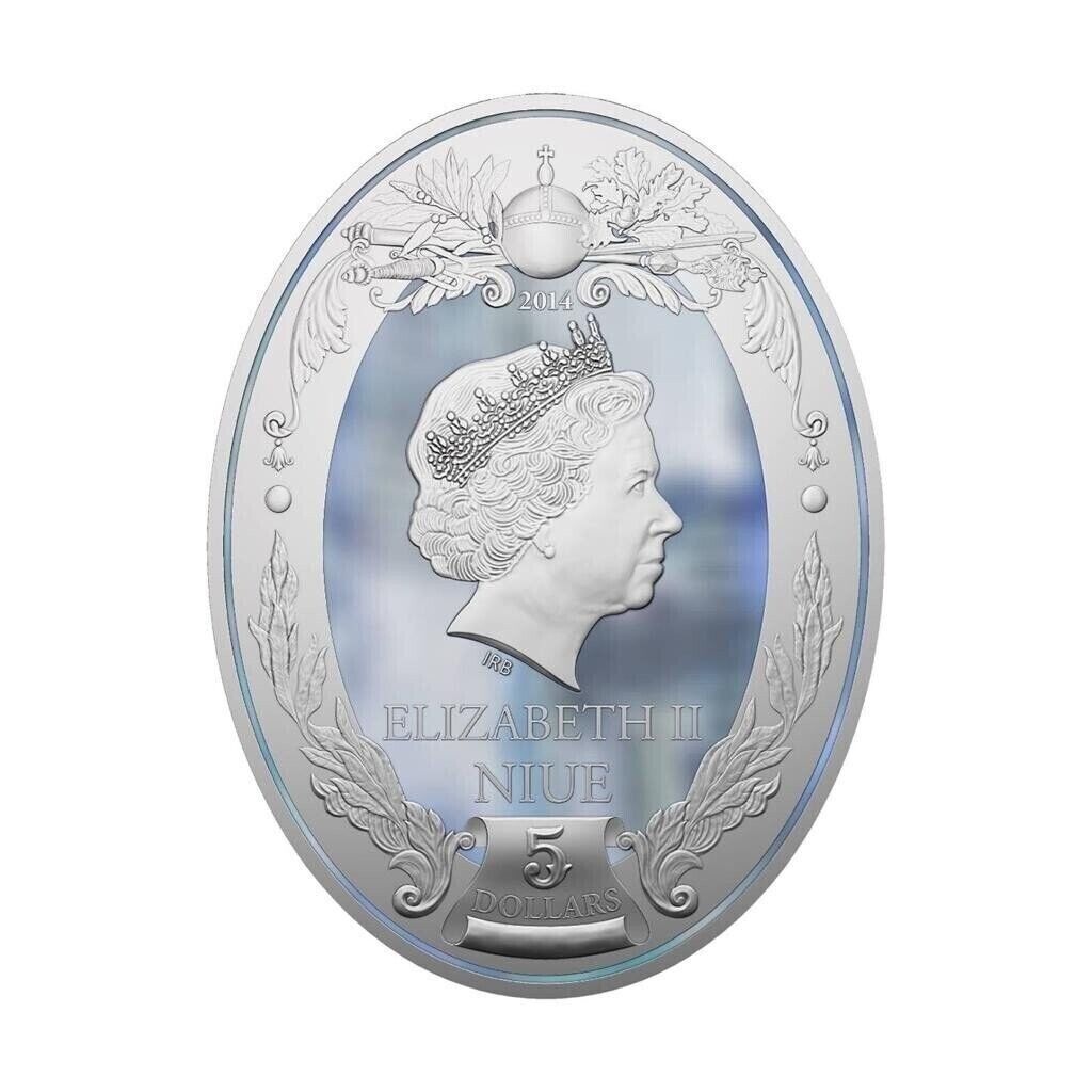 2 Oz Silver Coin 2014 Niue $5 Russian Emperors Proof Coin - Paul I 1754-1801-classypw.com-3