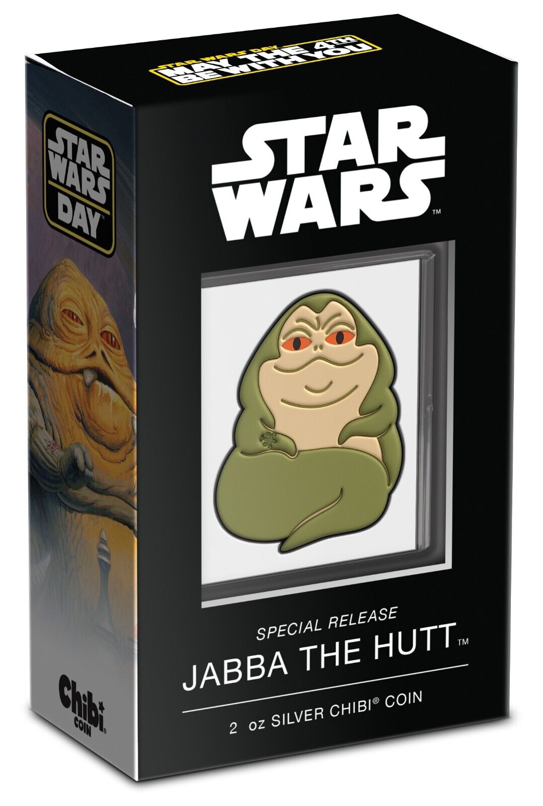 2 Oz Silver Coin 2023 Niue $5 Star Wars Jabba the Hutt Mega Chibi Silver Proof