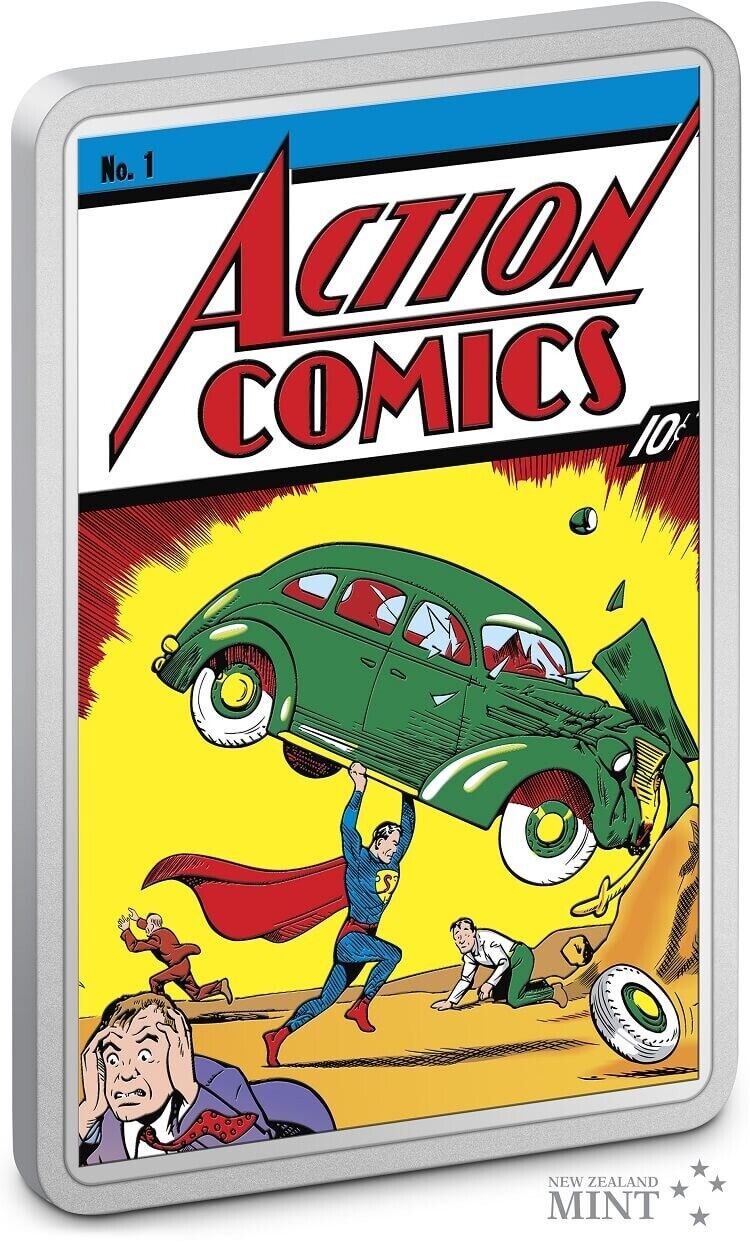 2 Oz Silver Coin 2023 Niue DC Comix Action Comics #1 Superman Colorized Proof