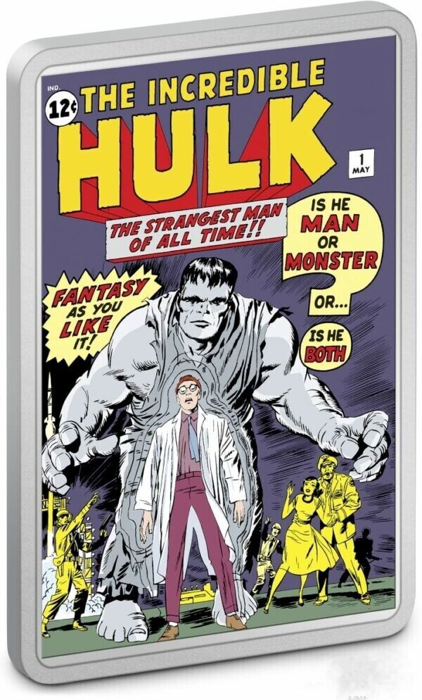 2 Oz Silver Coin 2024 Niue $5 Marvel Comix The Incredible Hulk #1 Colorized