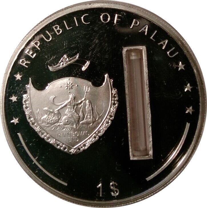 25g Silver Coin 2007 Palau $5 Lourdes with Authentic Water from the Source-classypw.com-4