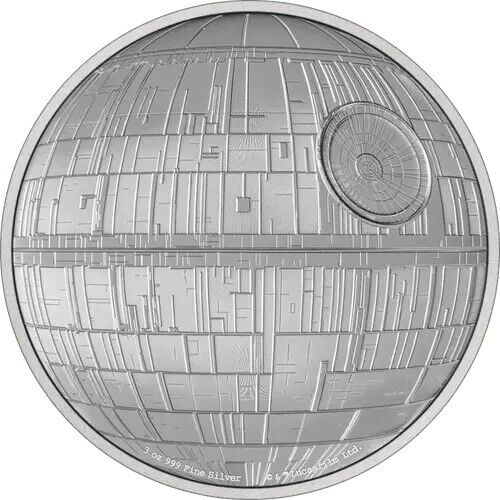 3 Oz Silver Coin 2022 Niue $10 Star Wars Death Star Silver Proof Coin