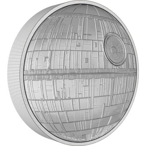 3 Oz Silver Coin 2022 Niue $10 Star Wars Death Star Silver Proof Coin