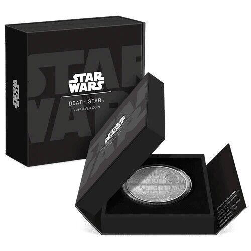 3 Oz Silver Coin 2022 Niue $10 Star Wars Death Star Silver Proof Coin