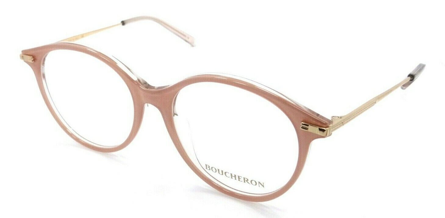 Boucheron Eyeglasses Frames BC0038OA 003 53-17-145 Nude / Gold Asian F -  classypw.com