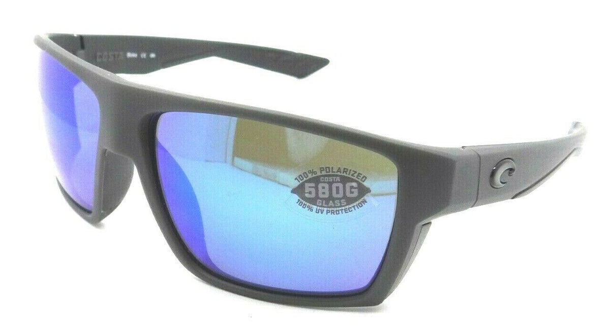 Costa Del Mar Sunglasses Bloke 61-14-124 Matte Gray Mt Black / Blue Mirror 580G-0097963554336-classypw.com-1