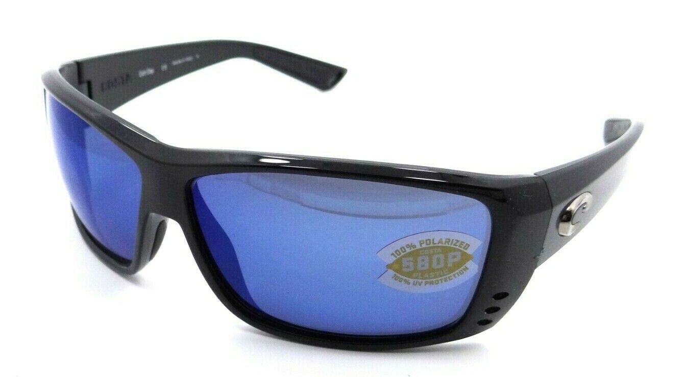 Costa Del Mar Sunglasses Cat Cay 61-10-125 Matte Black / Blue Mirror 580P-097963532723-classypw.com-1